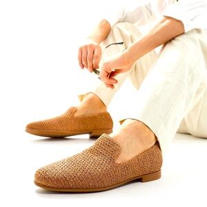 ASOS design loafer in brown weave with snaffle. NWT